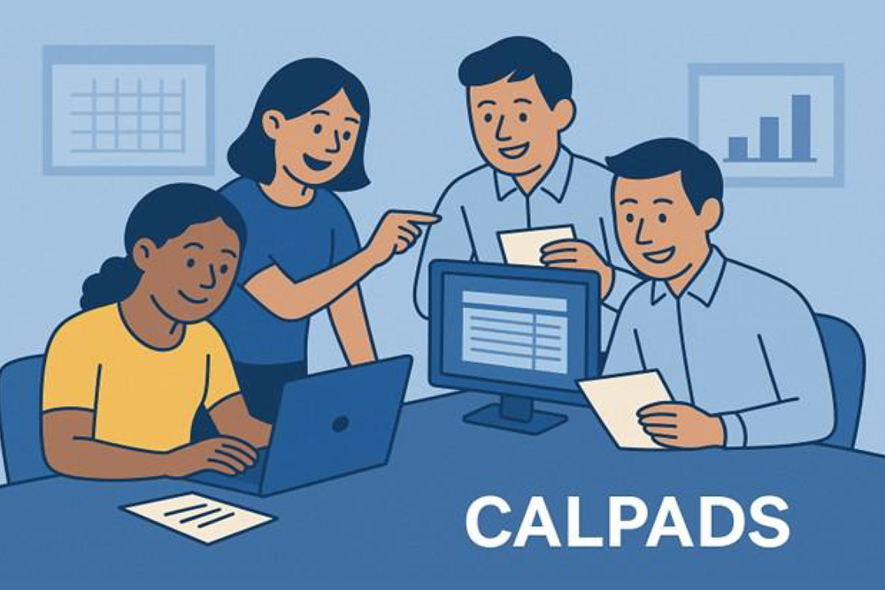 Team of educators working together on CALPADS reporting for expanded learning programs, illustrating collaboration and data compliance preparation